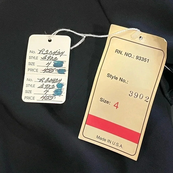 Vintage NWT Southern Gothic Beaded Black Short Sleeve Womens Asymmetrical Dress - Picture 7 of 11